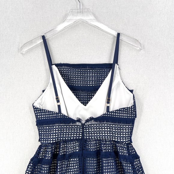 ANTHROPOLOGIE Hutch Crochet Dress Womens 0 Navy Blue Sleeveless Lace NWOT - Picture 5 of 15
